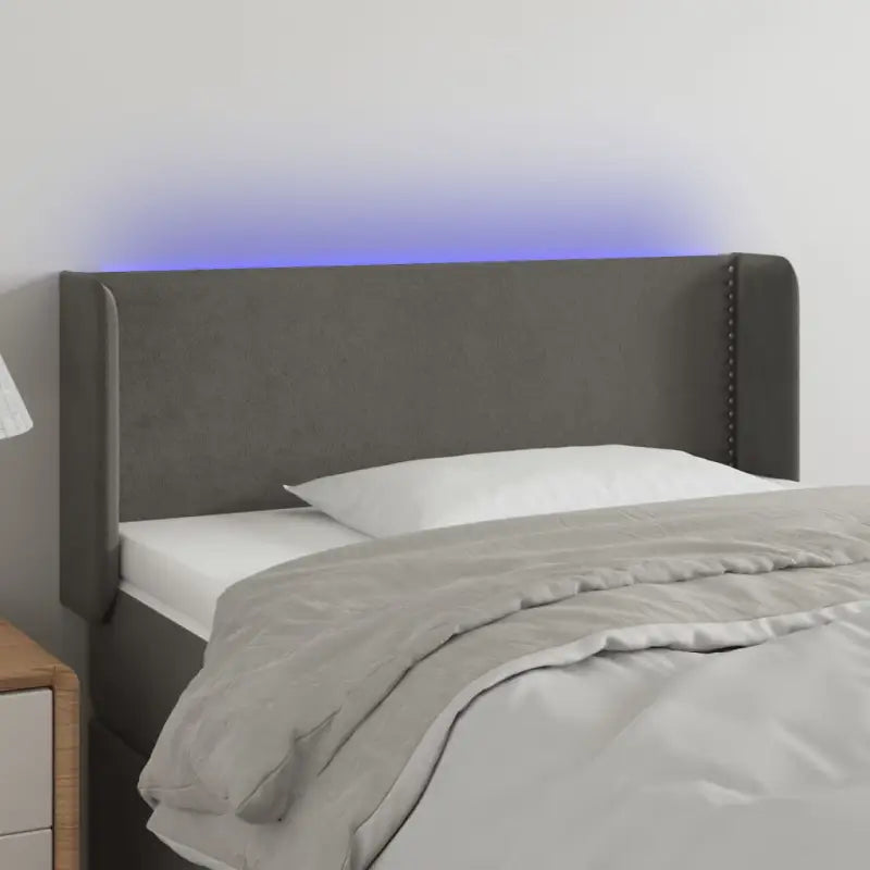Klassiek LED hoofdbord en voetbord voor een moderne slaapkamer - Donkergrijs / 93 x 16 x 78/88 cm / 1 - Hoofdborden