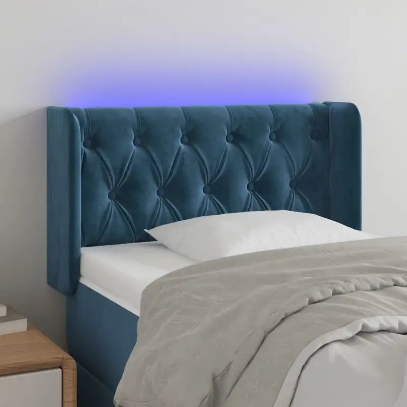 Klassiek LED Hoofdbord en Voetbord voor een moderne slaapkamer - Donkerblauw / 83 x 16 x 78/88 cm / 1 - Hoofdborden