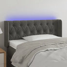 Klassiek LED Hoofdbord en Voetbord voor een moderne slaapkamer - Donkergrijs / 93 x 16 x 78/88 cm / 1 - Hoofdborden