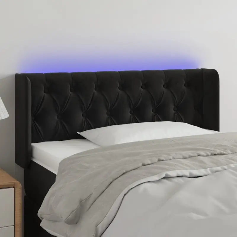 Klassiek LED Hoofdbord en Voetbord voor een moderne slaapkamer - Zwart / 93 x 16 x 78/88 cm / 1 - Hoofdborden