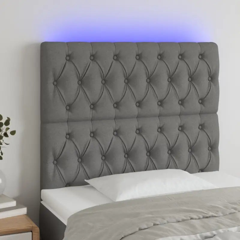 Klassiek LED-hoofdbord met stijlvol ontwerp voor elke slaapkamer - Donkergrijs / 100 x 7 x 118/128 cm / 1 - Hoofdborden