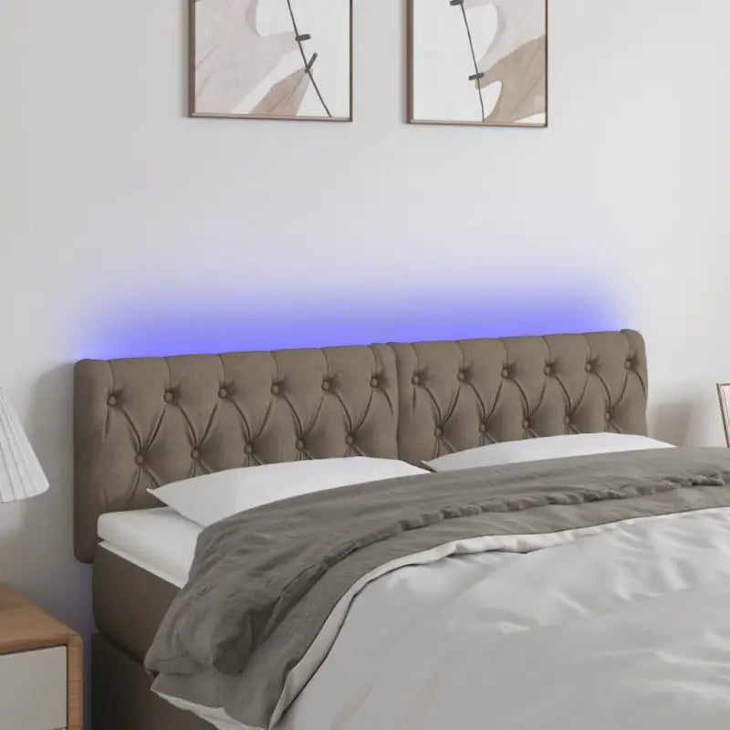 Klassiek LED-hoofdbord met stijlvol ontwerp voor elke slaapkamer - Taupe / 160 x 7 x 78/88 cm / 1 - Hoofdborden