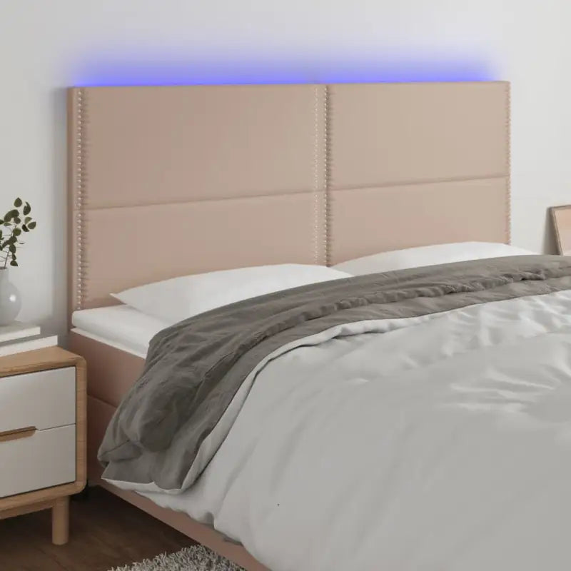 Klassiek LED Hoofdbord voor een Modern Slaapkamer - Cappuccino / 180 x 5 x 118/128 cm / 1 - Hoofdborden en voetborden