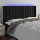 Klassiek LED Hoofdbord voor een Modern Slaapkamergevoel - Zwart / 203 x 16 x 118/128 cm / 1 - Hoofdborden en voetborden