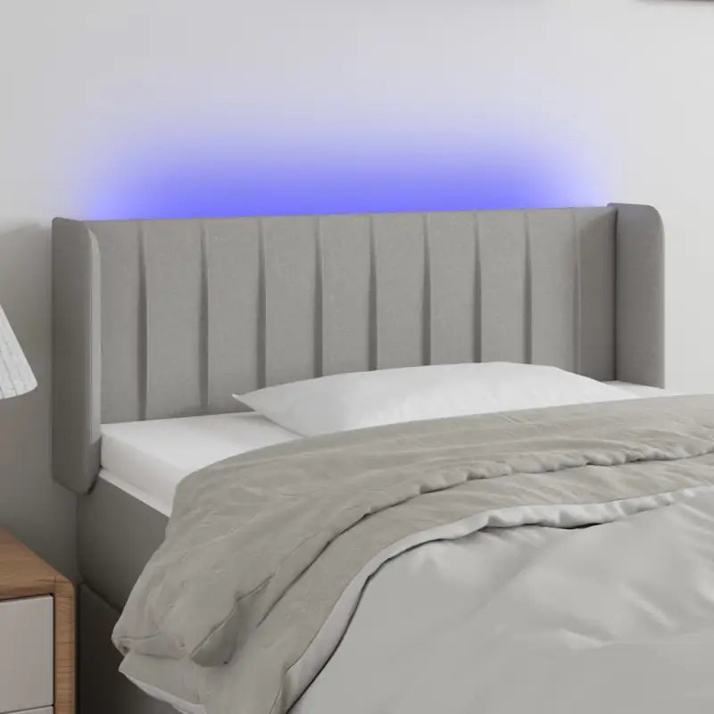 Klassiek LED Hoofdbord voor een moderne slaapkamer - Lichtgrijs / 103 x 16 x 78/88 cm / 1 - Hoofdborden en voetborden