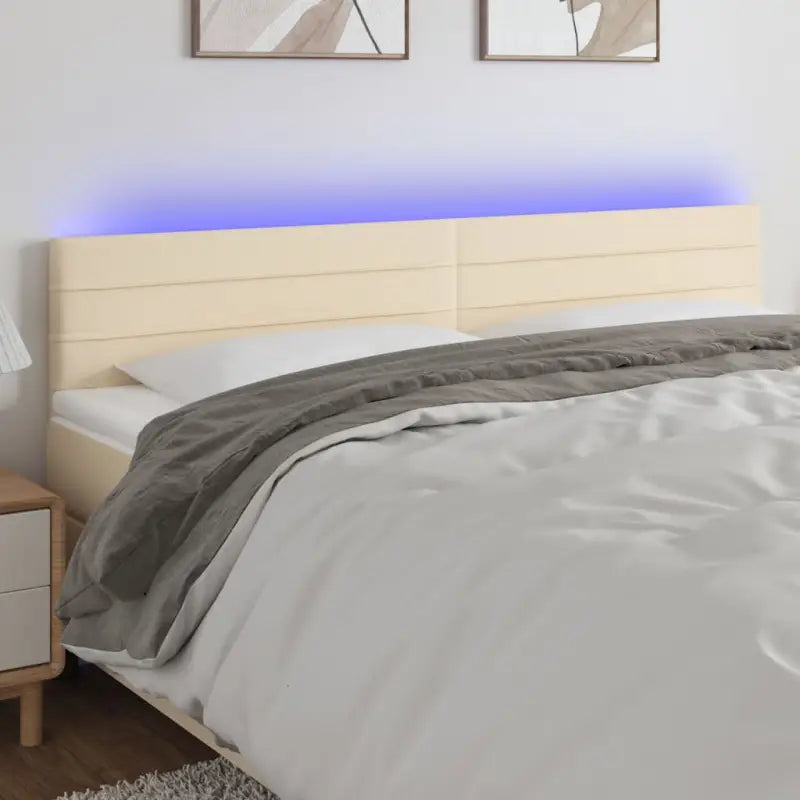 Klassiek LED Hoofdbord voor een moderne slaapkamer uitstraling - Crème / 160 x 5 x 78/88 cm / 1 - Hoofdborden
