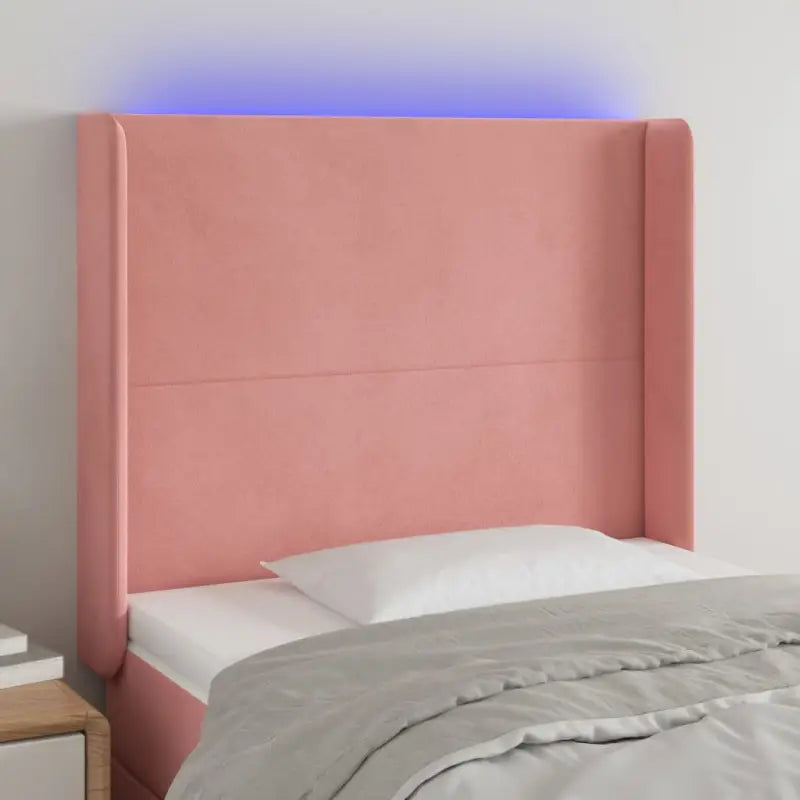 Klassiek LED-hoofdbord voor een moderne slaapkamer uitstraling - Roze / 103 x 16 x 118/128 cm / 1 - Hoofdborden