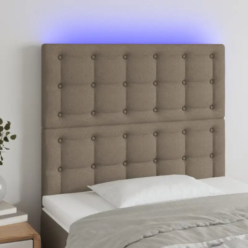 Klassiek LED Hoofdbord voor een moderne slaapkamer uitstraling - Taupe / 80 x 5 x 118/128 cm / 1 - Hoofdborden