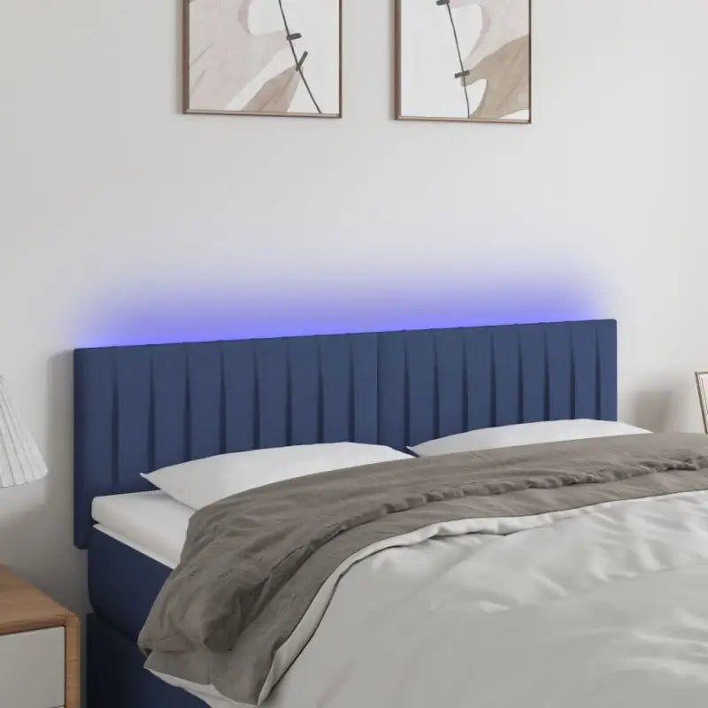 Klassiek LED Hoofdbord voor Moderne Slaapkamer - Blauw / 144 x 5 x 78/88 cm / 1 - Hoofdborden en voetborden