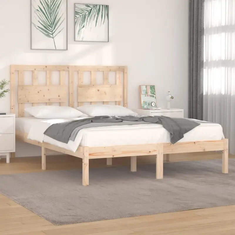 Klassiek massief grenenhout bedframe met levering bevat - Naturel / 120 x 200 cm - Bedden & bedframes