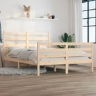 Klassiek massief grenenhouten bedframe met aanvullende ondersteuning - Bedden & bedframes