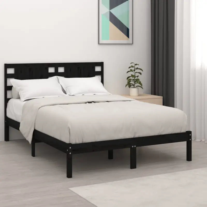 Klassiek massief grenenhouten bedframe met aanvullende ondersteuning - Bedden & bedframes