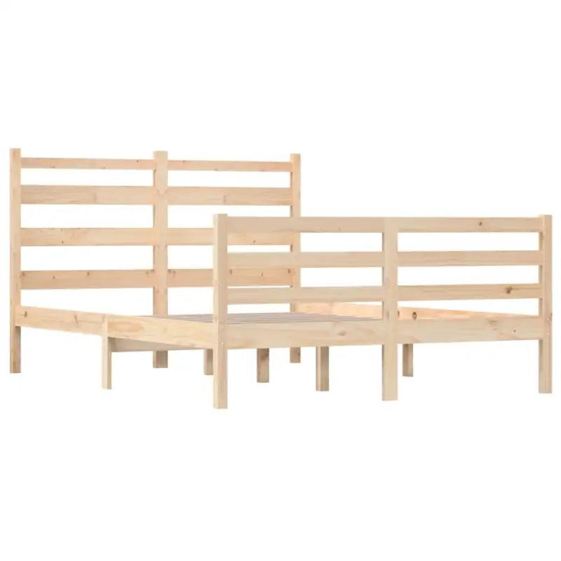 Klassiek massief grenenhouten bedframe met aanvullende ondersteuning - Bedden & bedframes