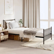 Klassiek metalen bedframe met extra opbergruimte en metalen latten - Bedden & bedframes