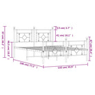 Klassiek metalen bedframe met extra opbergruimte en metalen latten - Bedden & bedframes