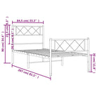 Klassiek metalen bedframe met metalen latten en extra opbergruimte - Bedden & bedframes