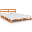 Klassiek palletbed gemaakt van massief grenenhout voor elke slaapkamer - Bruin / 200 x 200 cm - Bedden & bedframes