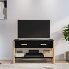 Klassiek Tv-meubel met bewerkt hout en houten poots voor stijl en duurzaamheid - Tv-meubels