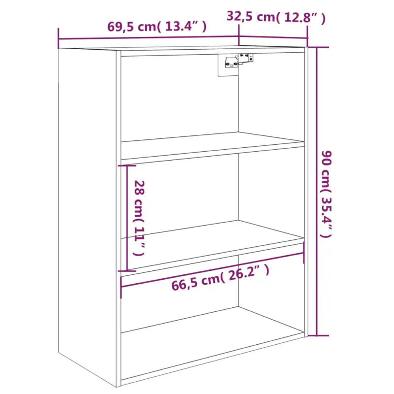Klassieke bewerkt hout hangkast voor muurruimte en decoratie - Dressoirs & buffetkasten