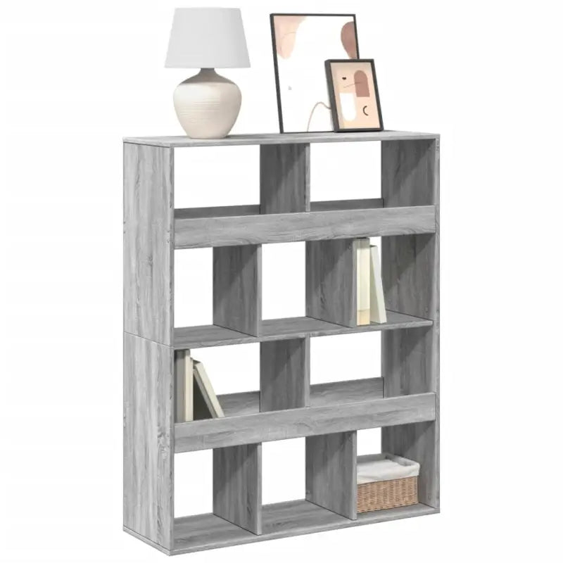 Klassieke Boekenkast van bewerkt hout met strak ontwerp - Grijs sonoma / 1 / 125.5 cm - Boekenkasten