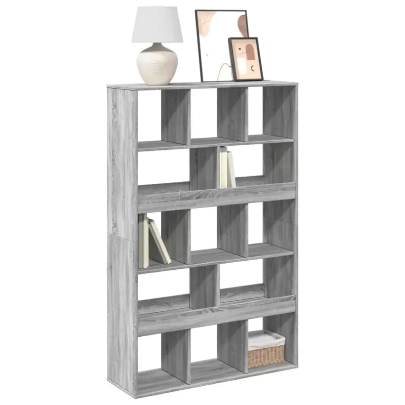 Klassieke Boekenkast van bewerkt hout met strak ontwerp - Grijs sonoma / 1 / 156.5 cm - Boekenkasten