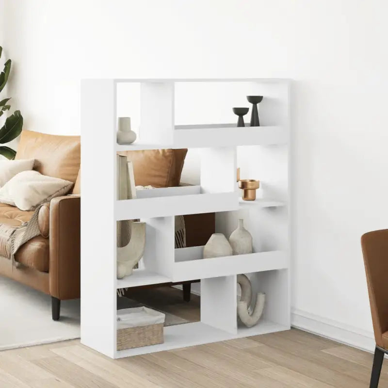 Klassieke boekenkast van bewerkt hout met strak ontwerp - Wit / 1 / 125.5 cm - Boekenkasten