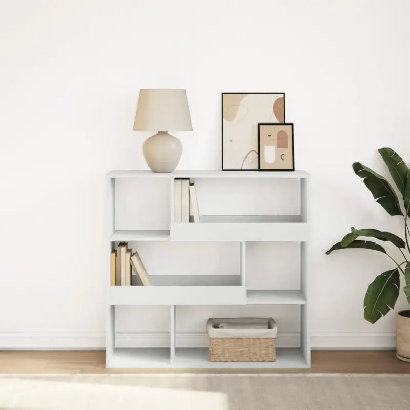 Klassieke boekenkast van bewerkt hout met strak ontwerp - Wit / 1 / 94.5 cm - Boekenkasten