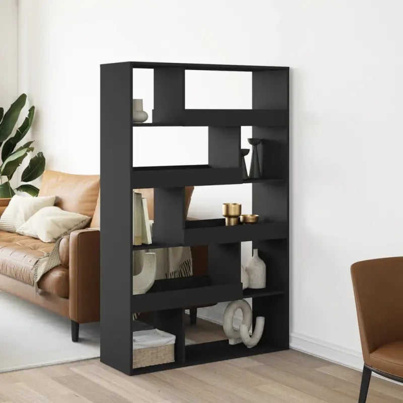 Klassieke boekenkast van bewerkt hout met strak ontwerp - Zwart / 1 / 156.5 cm - Boekenkasten