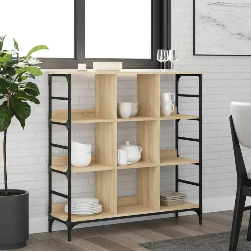 Klassieke dressoir van bewerkt hout met stevig blad en verstelbare poten - Sonoma eiken / 1 / 103.5 cm - Dressoirs &