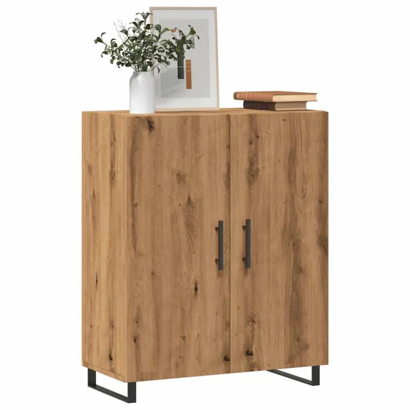 Klassieke dressoir van bewerkt hout met tijdloze uitstraling - artisanaal eikenkleurig / 1 - Dressoirs & buffetkasten