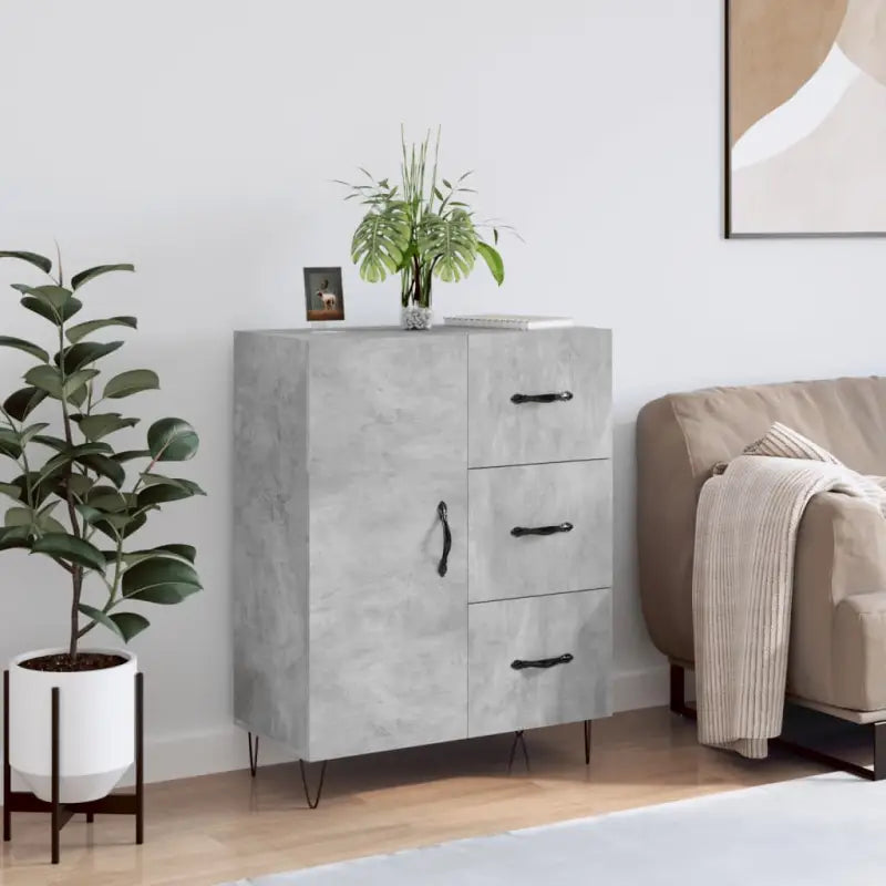Klassieke Dressoir van Bewerkt Hout met Tijdloze uitstraling - Betongrijs / 1 - Dressoirs & buffetkasten