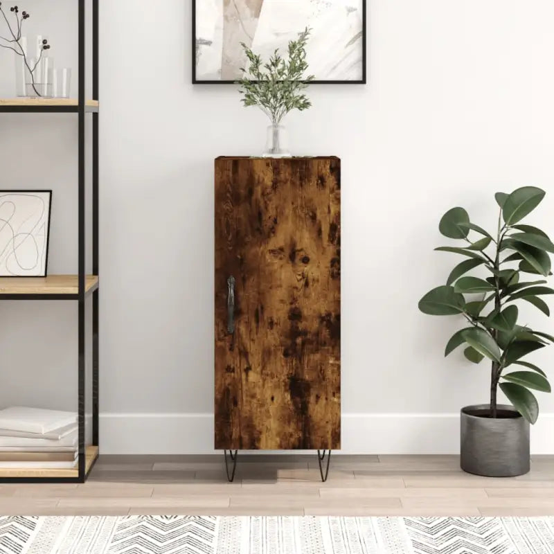Klassieke dressoir van bewerkt hout met tijdloze uitstraling - Gerookt eiken / 1 - Dressoirs & buffetkasten