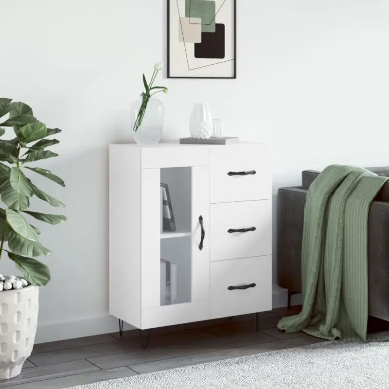 Klassieke dressoir van bewerkt hout voor een tijdloze uitstraling - Wit / 1 - Dressoirs & buffetkasten