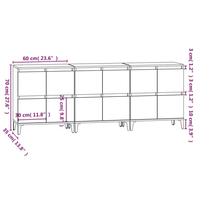 Klassieke Dressoirs en Buffetkasten van Behandeld Bewerkt Hout - Dressoirs & buffetkasten