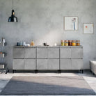 Klassieke Dressoirs en Buffetkasten van Behandeld Bewerkt Hout - Betongrijs / 3 - Dressoirs & buffetkasten
