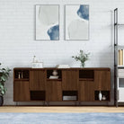 Klassieke dressoirs en buffetkasten van bewerkt hout - bruin eikenkleur / 3 - Dressoirs & buffetkasten