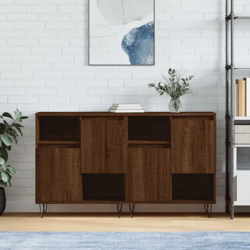 Klassieke dressoirs en buffetkasten van bewerkt hout - bruin eikenkleur / 2 - Dressoirs & buffetkasten