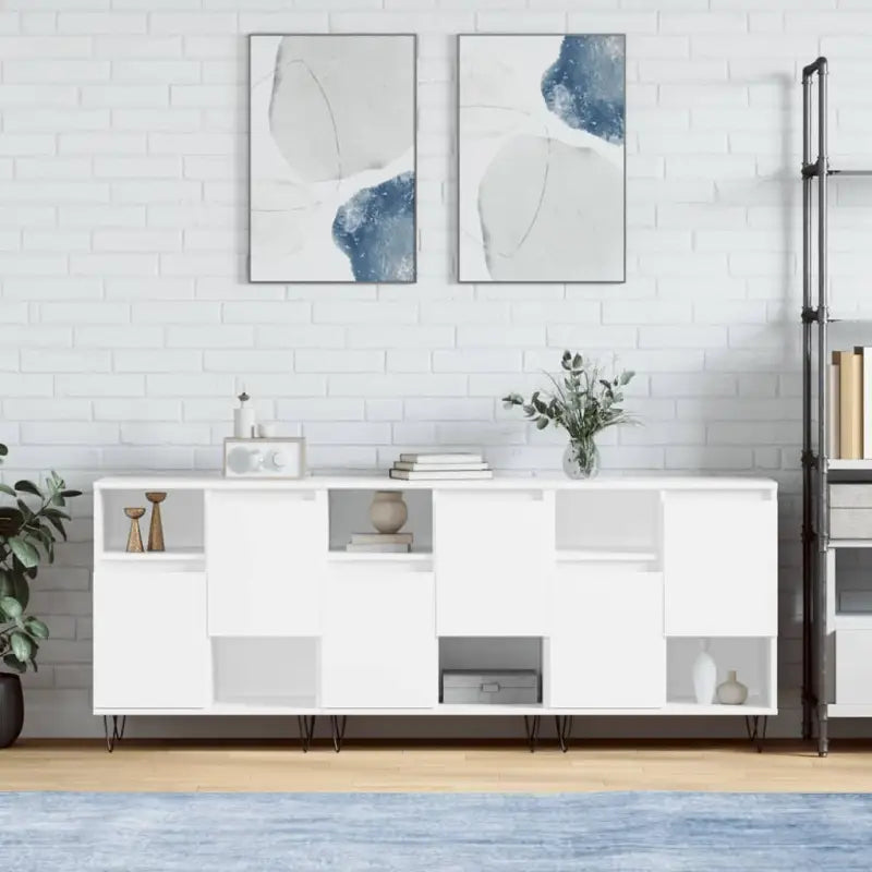Klassieke dressoirs en buffetkasten van bewerkt hout - Wit / 3 - Dressoirs & buffetkasten