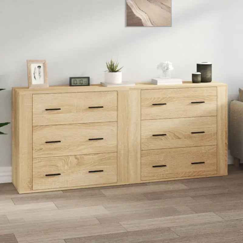 Klassieke Dressoirs met Bevest Hout voor Tijdloze Elegantiev - Sonoma eiken / 2 - Dressoirs & buffetkasten