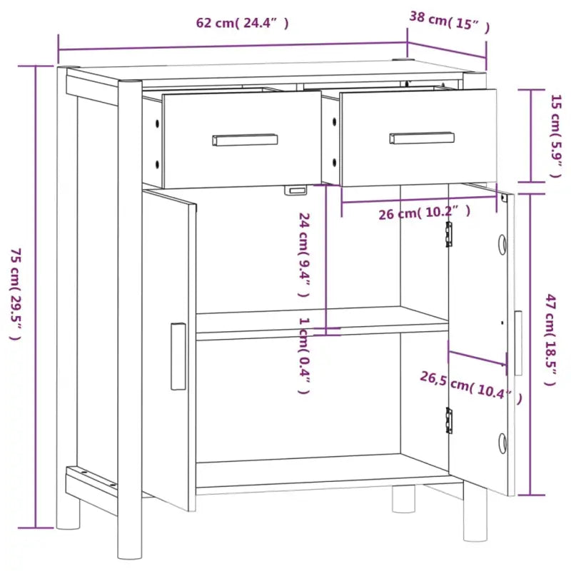 Klassieke dressoirs met bewerkt hout en houten poten - Dressoirs & buffetkasten
