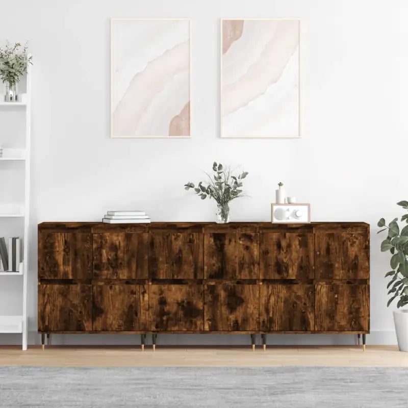 Klassieke dressoirs van bewerkt hout met tijdloze uitstraling - Gerookt eiken / 3 - Dressoirs & buffetkasten