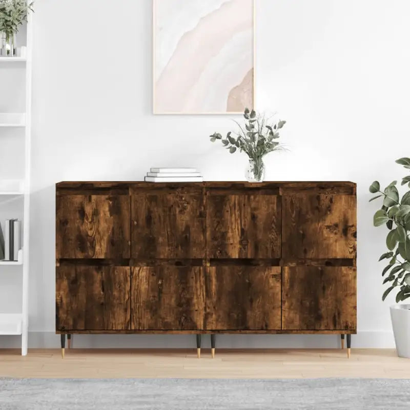 Klassieke dressoirs van bewerkt hout met tijdloze uitstraling - Gerookt eiken / 2 - Dressoirs & buffetkasten