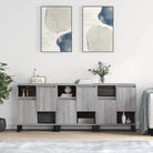 Klassieke dressoirs van bewerkt hout met tijdloze uitstraling - Grijs sonoma / 3 - Dressoirs & buffetkasten