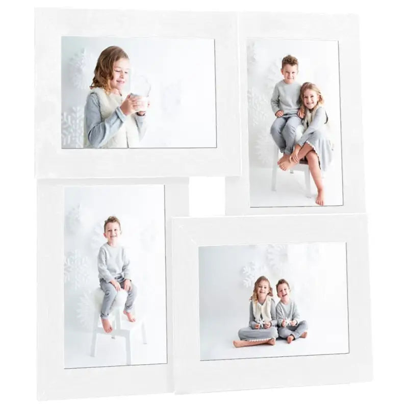 Klassieke Fotolijst voor een Moderne Touch in je Woonruimte - Wit / 4 x (10 x 15 cm) / 1 - Fotolijstjes