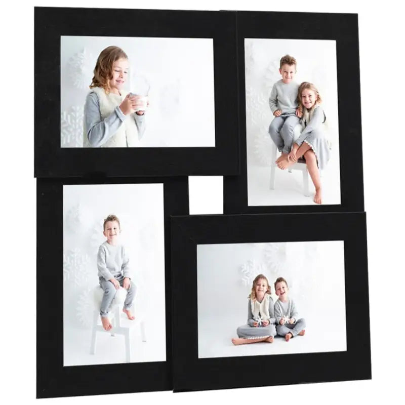 Klassieke Fotolijst voor een Moderne Touch in je Woonruimte - Zwart / 4 x (10 x 15 cm) / 1 - Fotolijstjes