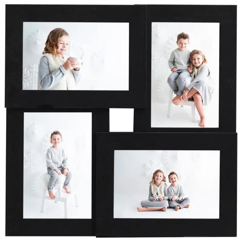 Klassieke Fotolijst voor een Moderne Touch in je Woonruimte - Zwart / 4 x (13 x 18 cm) / 1 - Fotolijstjes