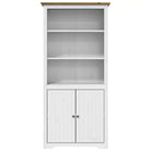 Klassieke Franse boekenkast in massief grenenhout met metalen handgrepen - Bruin / 1 - Boekenkasten