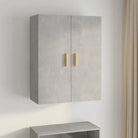 Klassieke hangkast van bewerkt hout met ruimtebesparend ontwerp - Betongrijs / 1 - Dressoirs & buffetkasten