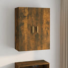 Klassieke hangkast van bewerkt hout met ruimtebesparend ontwerp - Gerookt eiken / 1 - Dressoirs & buffetkasten