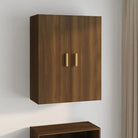 Klassieke hangkast van bewerkt hout met ruimtebesparend ontwerp - bruin eikenkleur / 1 - Dressoirs & buffetkasten